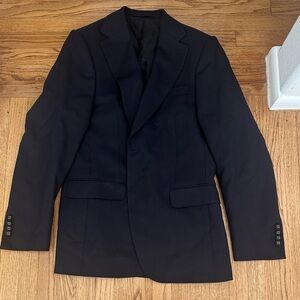 Officine Generale Navy Single-Breasted Blazer